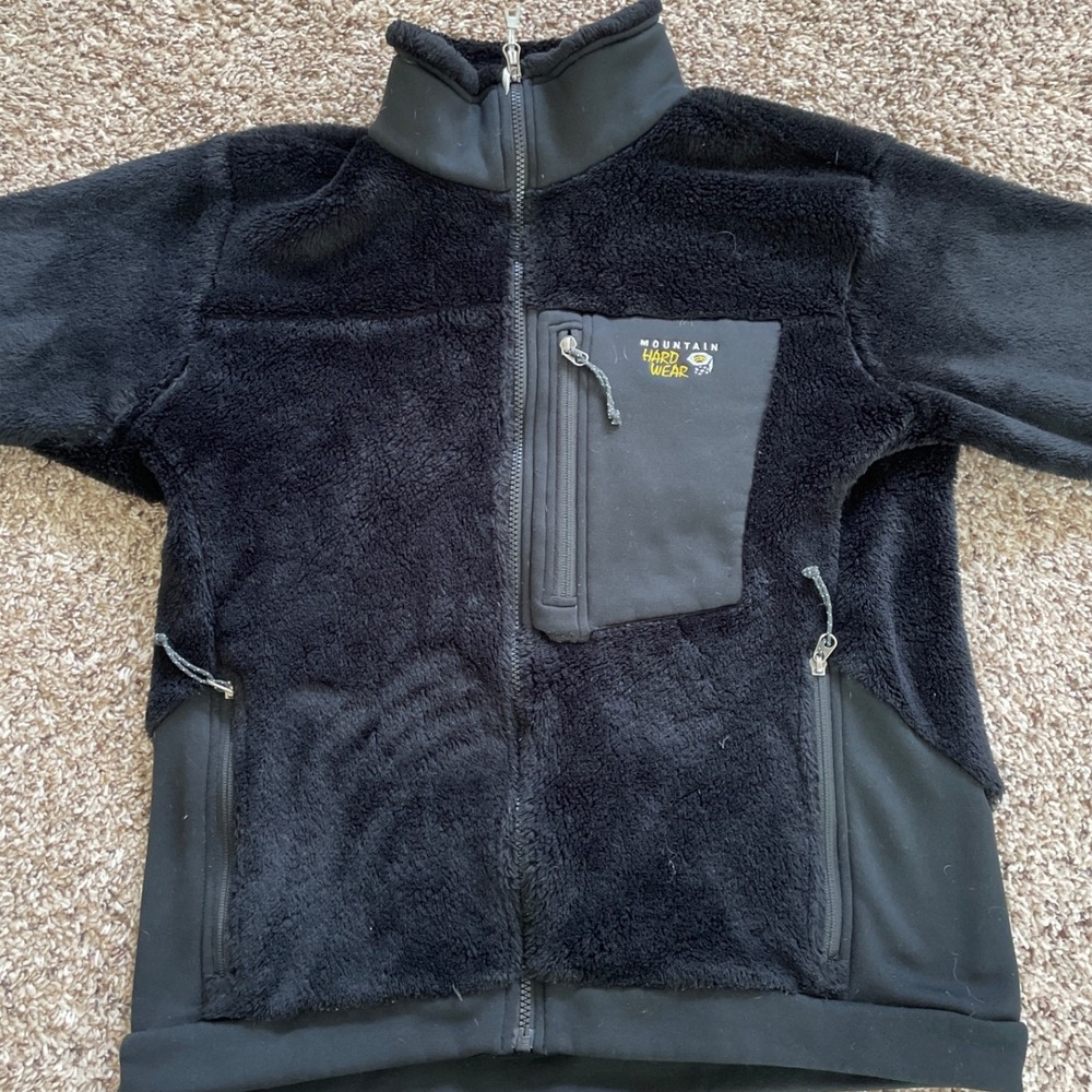 Mountain Hardwear Monkey Woman Fleece Jacket Black Full Zip Polartec Large - Picture 5 of 16